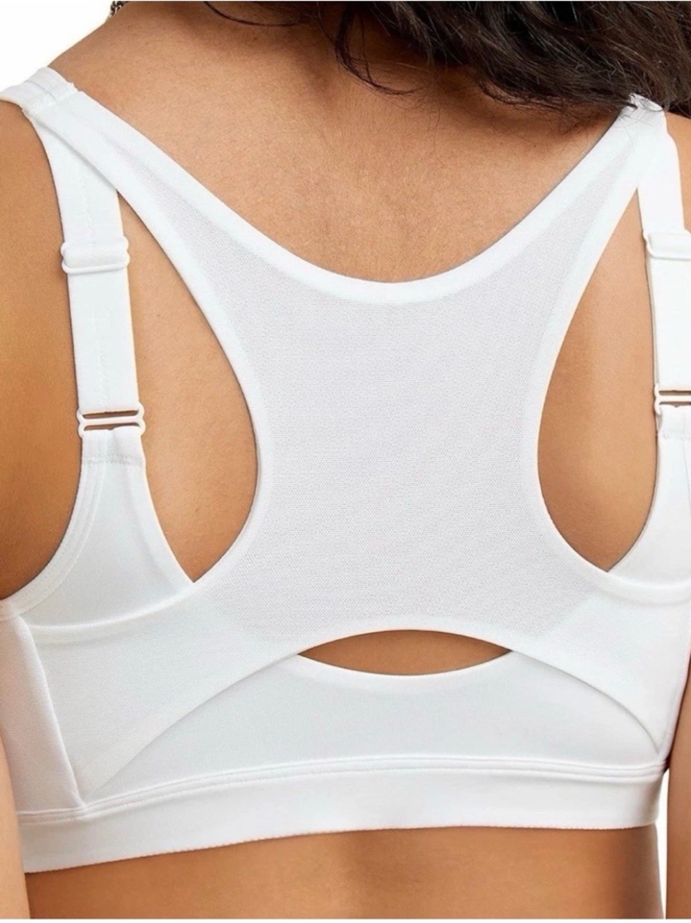 Champion Motion Control Front Zip High Impact Sports Bra White Size 42D - Picture 4 of 10